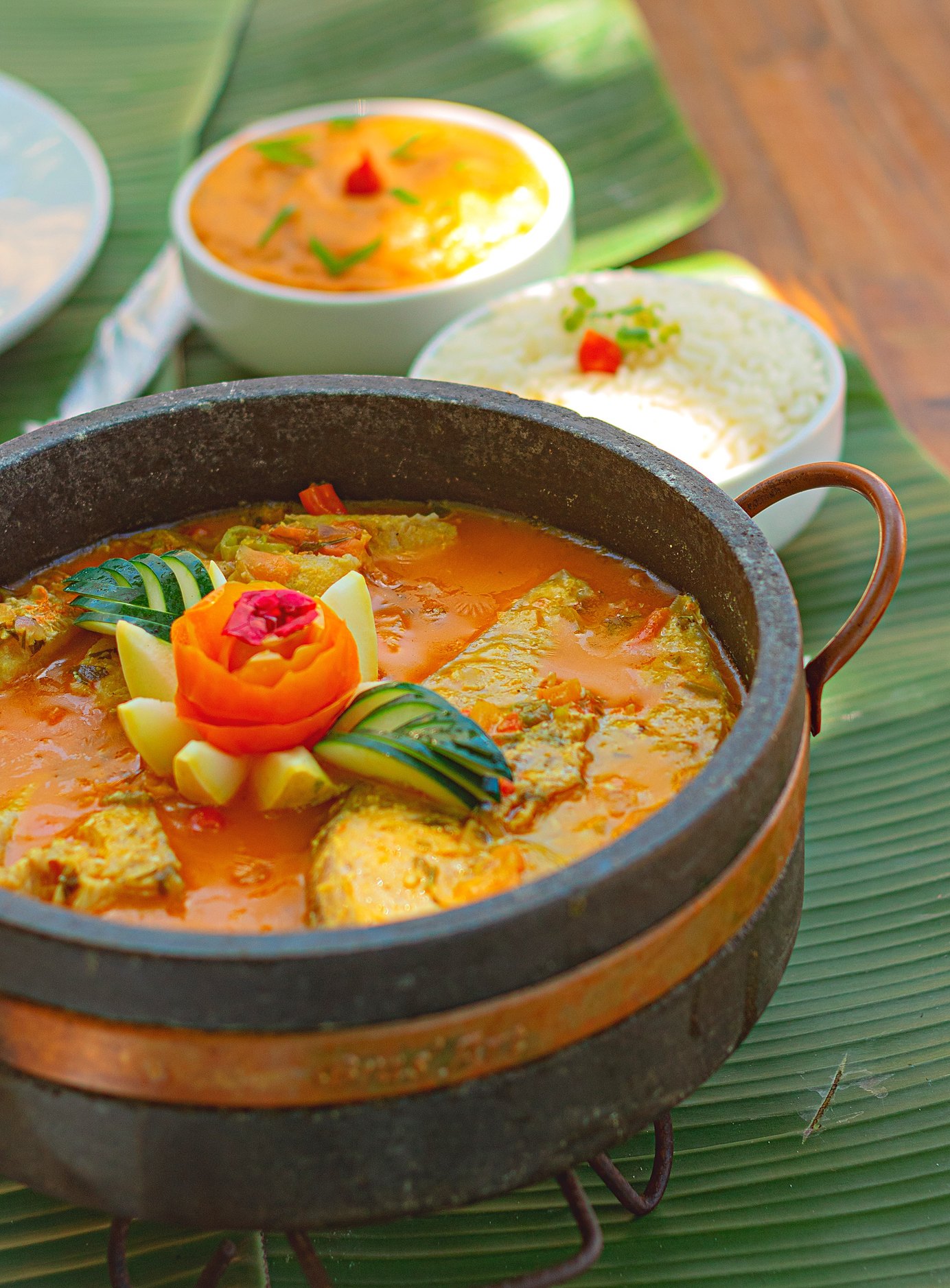 Moqueca na panela de barro servida na Cabana Corais em Itacaré